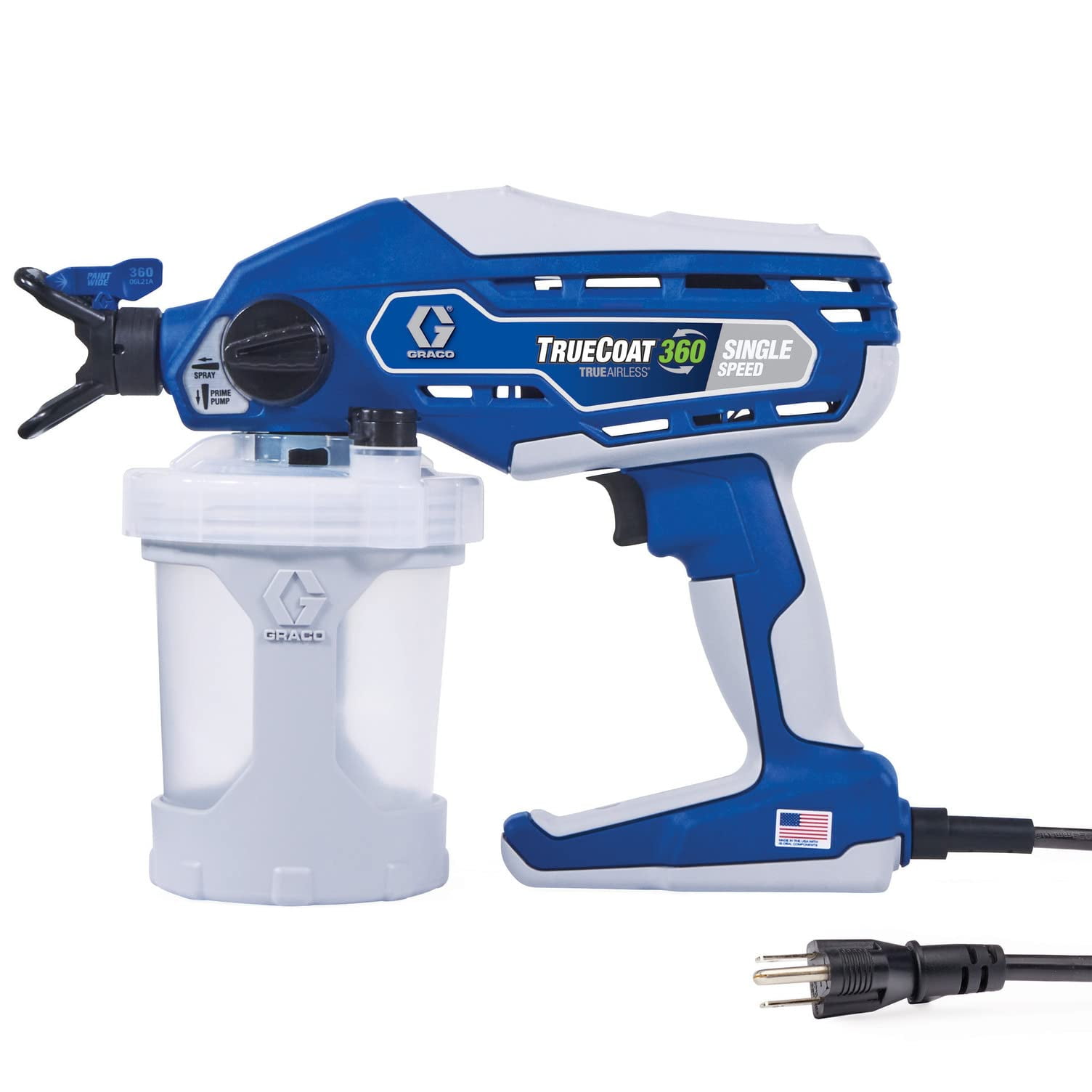 Pulverizador De Pintura Graco 26d280 Truecoat 360 De Una Sola Velocidad Azul/blanco