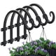 thumbnail image 1 of Soporte colgante para plantas Acteomsly de acero de 12 pulgadas, 4 piezas, negro, 1 of 8