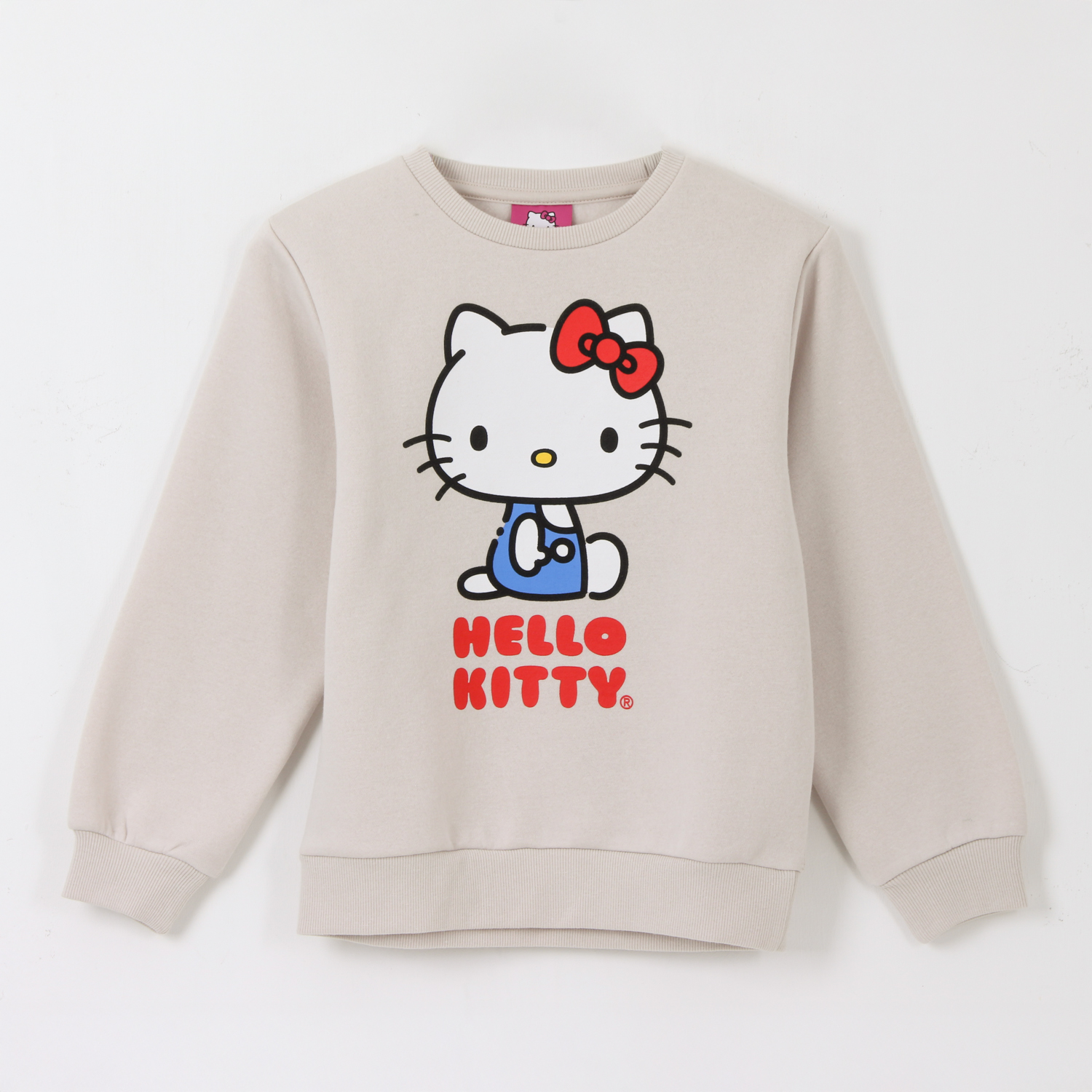 Polerón Cerrado Niña Personaje Gris Blanco Hello Kitty