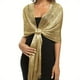 thumbnail image 1 of Sparkling Metallic Shawls Round Buckle Tassel Wraps Scarf For Evening Party Dresses Wedding Party, 1 of 2