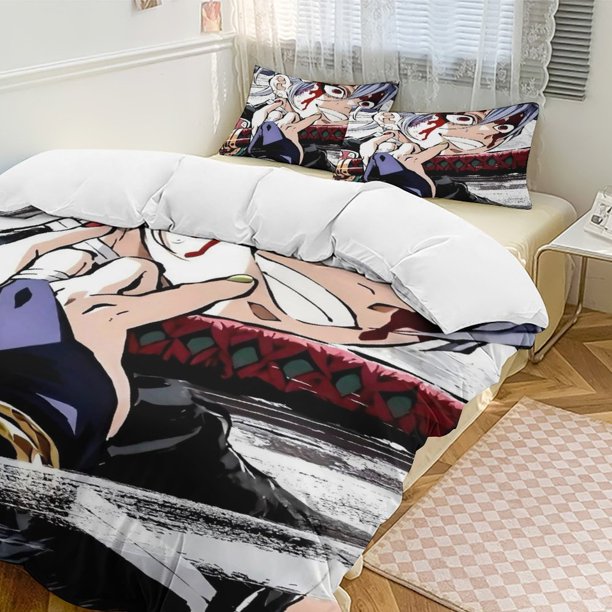Demon Slayer Anime Home Bed 3-piece Set Classic Japanese Anime Polyester Wash Student Dormitory Set