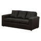 thumbnail image 3 of Living Emilia Sofá 3 Cuerpos + 2 Pouf Cuero Auris Negro, 3 of 8