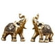 thumbnail image 3 of 2 Estatuas De Elefante Dorado, Escultura Fengshui, Estante De Coche, Figurita De Escaparate, 3 of 3