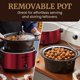 thumbnail image 4 of Cocina lenta Elite Gourmet 26 L rojo 300 W, 4 of 7