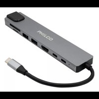 Philco - Hub Multifuncion 8 En 1 Usb-C Color Negro Negro