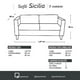 thumbnail image 4 of Sofa Sicilia 3C Pu Chocolate, 4 of 4