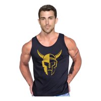 Persodesign - Polera Espartano Vikingo Musculosa Tank Gym Pesas Crossfit Talla M Negro Hombre