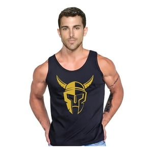 Persodesign - Polera Espartano Vikingo Musculosa Tank Gym Pesas Crossfit Talla Xl Negro Hombre