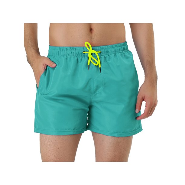 INSPIRE CHIC Bañadores de secado rápido para hombre, pantalones cortos de poliéster ligeros con forro de malla 32 Azul Claro