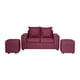 thumbnail image 1 of Living Grez 2 Cuerpos + 2 Pouf Tela Burdeo, 1 of 3