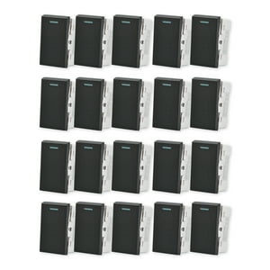 Want - Pack 20 Módulo Interruptor Metálico 9/24 250V - Negro