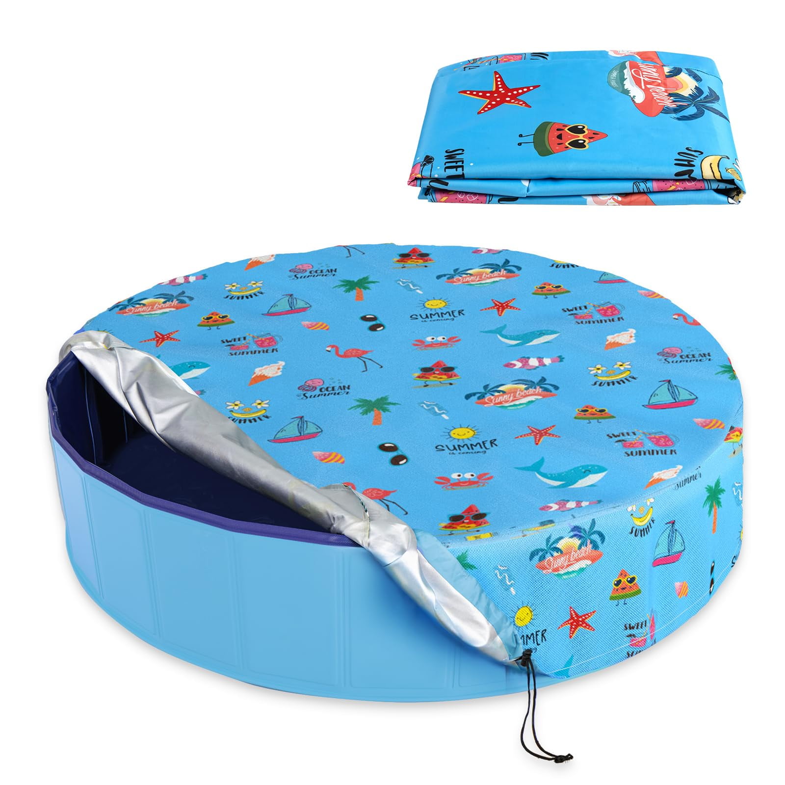 Cubierta Piscina Docuwee Redonda 160 Cm Plegable