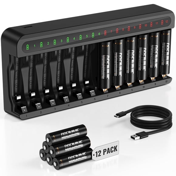 Baterías AA recargables DREAMME 12 unidades 2800 mAh Ni‑MH