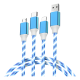 thumbnail image 1 of Cable USB múltiple carga rápida 3en1 con iluminación, 1 of 3