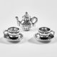 thumbnail image 1 of Juego de tazas de té Aanxufa 1:12 para casa de muñecas, 3 piezas, estilo antiguo, 1 of 9