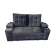 thumbnail image 5 of Sofá Cama Confort Plus 2 Plazas Negro Felpa Reclinable con Baúl y Cojines, 5 of 5