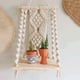 thumbnail image 5 of Estante de macramé para colgar en la pared, tejido con borlas, para plantas pequeñas, marcos de fotos, decoración bohemia para el hogar, sala de estar, dormitorio y baño, 11,81 x 19,69 pulgadas, 5 of 6