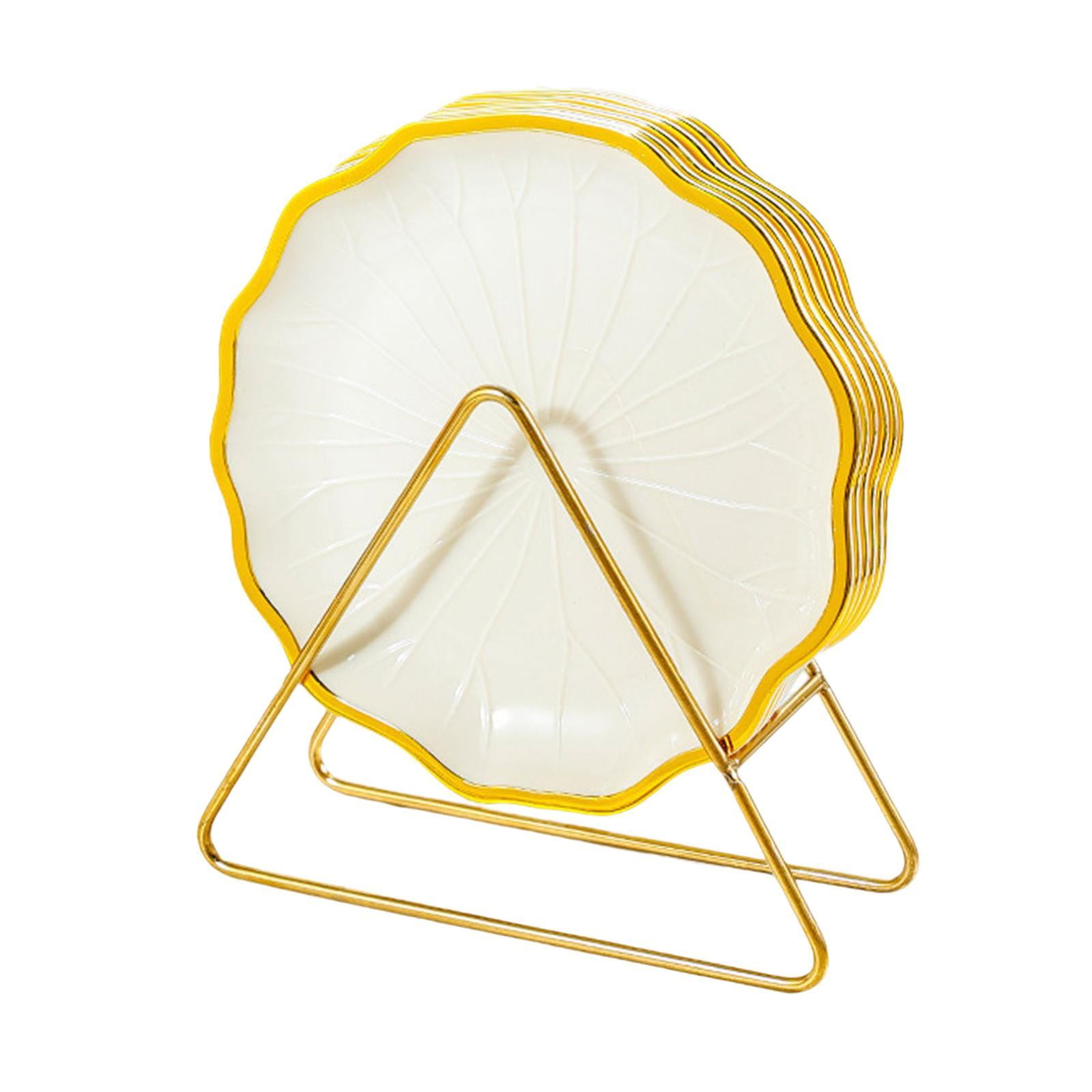 Magideal - Juego De 6 Platos, Plato Para Servir Ensalada, Plato Reutilizable Para Aperitivos, Plato De , Platos De Cena Para Camping, Restaurante, Cocina De Beige