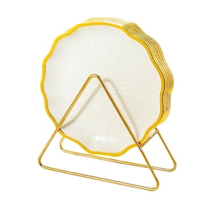 Magideal - Juego De 6 Platos, Plato Para Servir Ensalada, Plato Reutilizable Para Aperitivos, Plato De , Platos De Cena Para Camping, Restaurante, Cocina De Beige