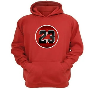 Genérico - Polerón Canguro 23 Con Capucha Rojo Talla Xs Unisex