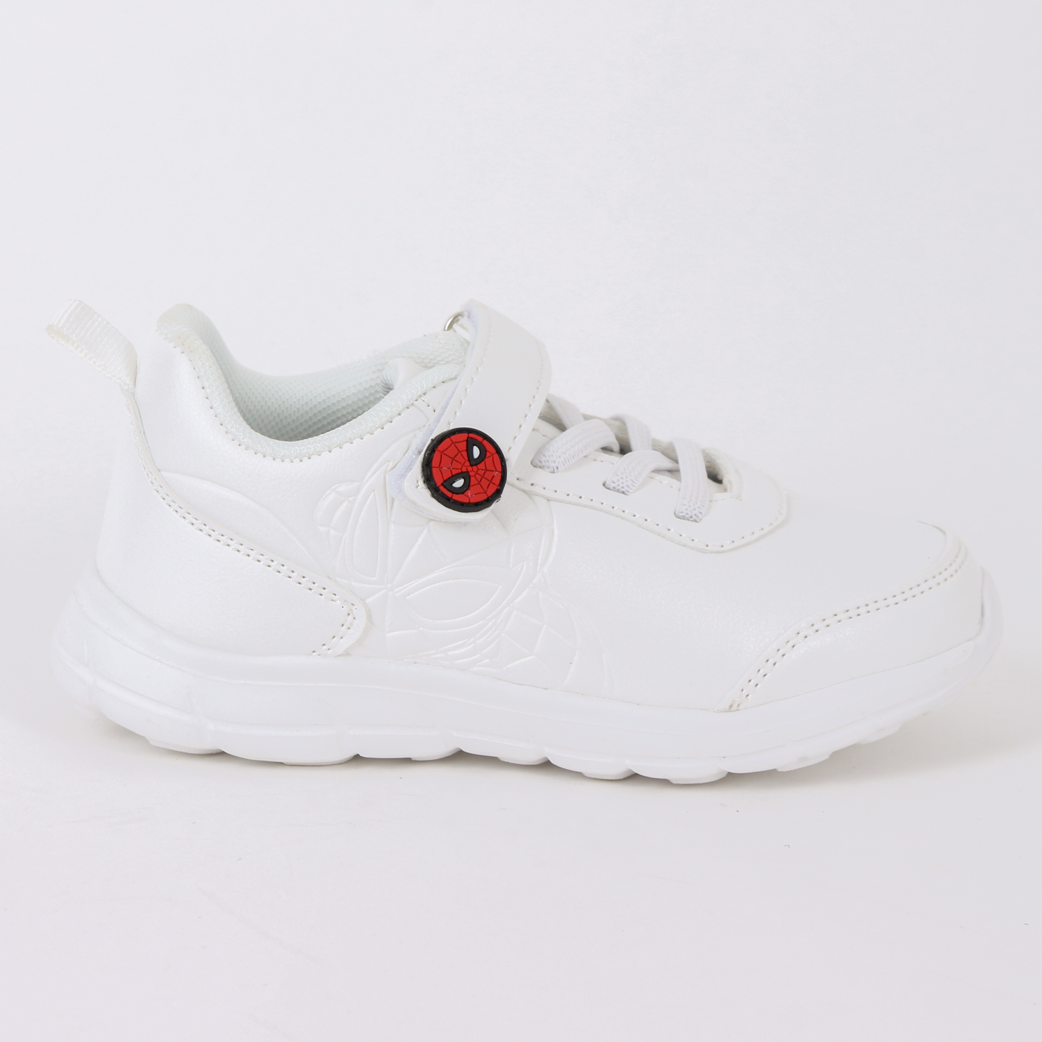 Zapatilla Escolar Niño Velcro Spiderman Blanco Marvel