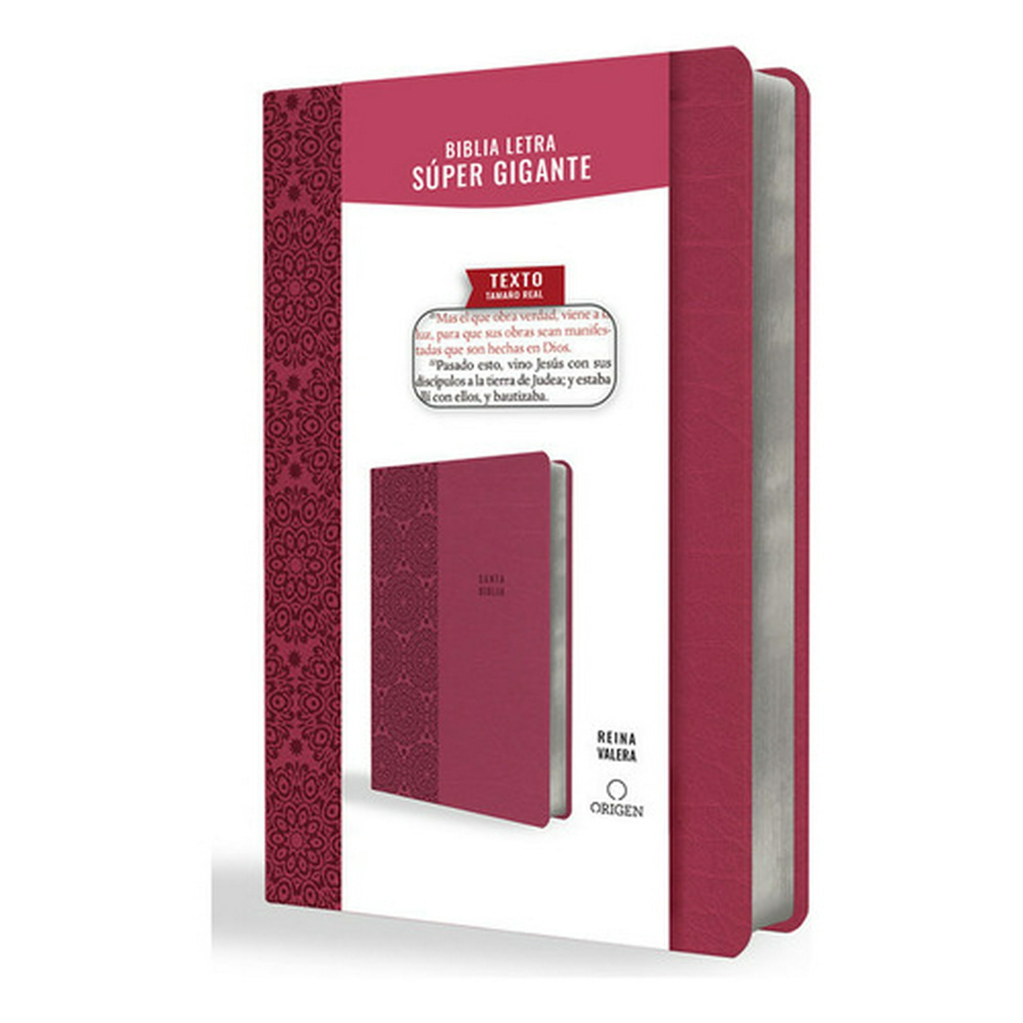 Origen - Biblia Rvr1909 - Imitación Piel Fucsia - Letra Súper Gigante