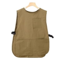 Xusx111 - Deldelal De Trabajo Unisex Impermeable Con 4 Bolsillos Chaleco Deldelal Chef Camarero Ultraligero Trajes De Trabajo Para Cocina (Caqui)