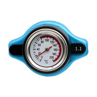 Magideal - Indicador Termostático Para Coche, Tapa De Radiador, Medidor De Temperatura De Agua Universal, Accesorio De Aleación De Aluminio Duradero, Fácil De In , 1.1 Cabeza Grande