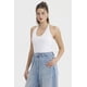 thumbnail image 2 of Polera Peto Mujer Halter Liso Crop Blanco, 2 of 4