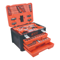 Genérico - Juego De Dados Tomas 1/4 3/8 1/2 254 Piezas Tactix En Caja Color Naranja