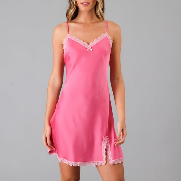 Camisola Satin Encaje Flores Mujer 33821-250