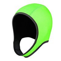 Magideal - Gorro De Natación Con Capucha De Buceo, Traje De Neopreno Con Capucha Y Correa Para La Barbilla, Gorro De Natación Con Capucha Térmica, Para Natación, Verde Fluorescente