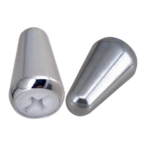 Bothyi - 2 Piezas Tapas De Punta De Perilla De Interruptor De Palanca Punta De Interruptor De Guitarra Para Accesorios De Piezas Plata