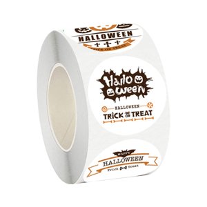 Magideal - 500 Uds. De Halloween Para Niños, Accesorios Adhesivos Decorativos Para Fiestas, Etiquetas Artísticas Para Fiestas, Álbumes De Recortes,