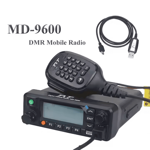 TYT MD-9600 Dual Band UHF VHF DMR Transceiver Mobile Radio Hf Radio Transceiver 50W for Car Truck Amateur Radio