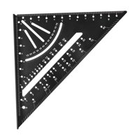 Ioensy - Regla Triangular Cuadrada De Carpintero De Aleación De Aluminio Para Enmarcar Maquinistas De Techos Pulgadas Negro
