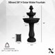 thumbnail image 3 of Fuente Solar XBrand de 99 cm, 2 Niveles, Resina Negra, 3 of 7