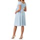 thumbnail image 3 of INSPIRE CHIC Vestidos de Maternidad para Mujeres Boho con Cinturón de Cintura Manga Corta Verano Iglesia X-Large Azul, 3 of 6