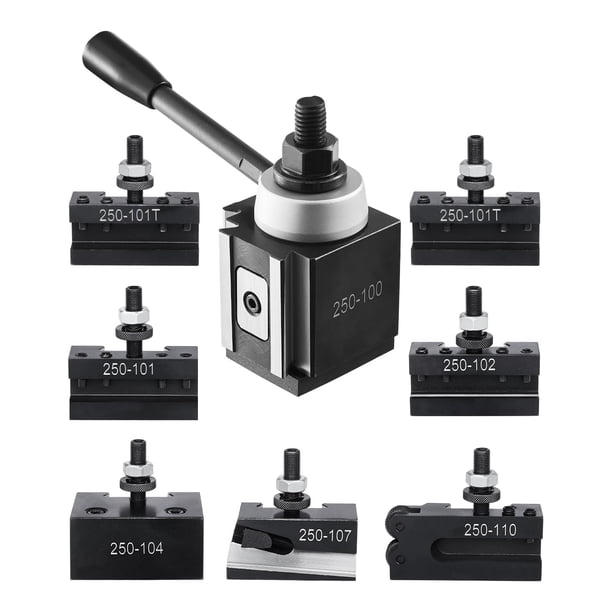 Juego de postes de herramientas VEVOR Quick Change, 8 piezas, para mini torno y torno de metal