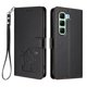 thumbnail image 1 of Infinix Hot 50 5G Funda Billetera con Estampado de Gato, Negro, 1 of 6
