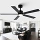 thumbnail image 1 of Ventilador de techo Vaczon 132 cm negro con luz LED y control remoto, 1 of 9