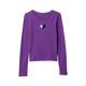 thumbnail image 1 of Camiseta GAP para Niñas de Manga Larga con Cuello Henley Acanalada Ultra Violeta Talla S, 1 of 1
