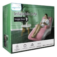Tecnofonia - Sillón Sofá Inflable Perezoso Apoya Brazos Rosa