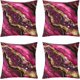 thumbnail image 1 of Fundas cojín mármol turquesa 4 uds 45x45 cm abstracto dorado negro bronce lentejuelas, 1 of 7