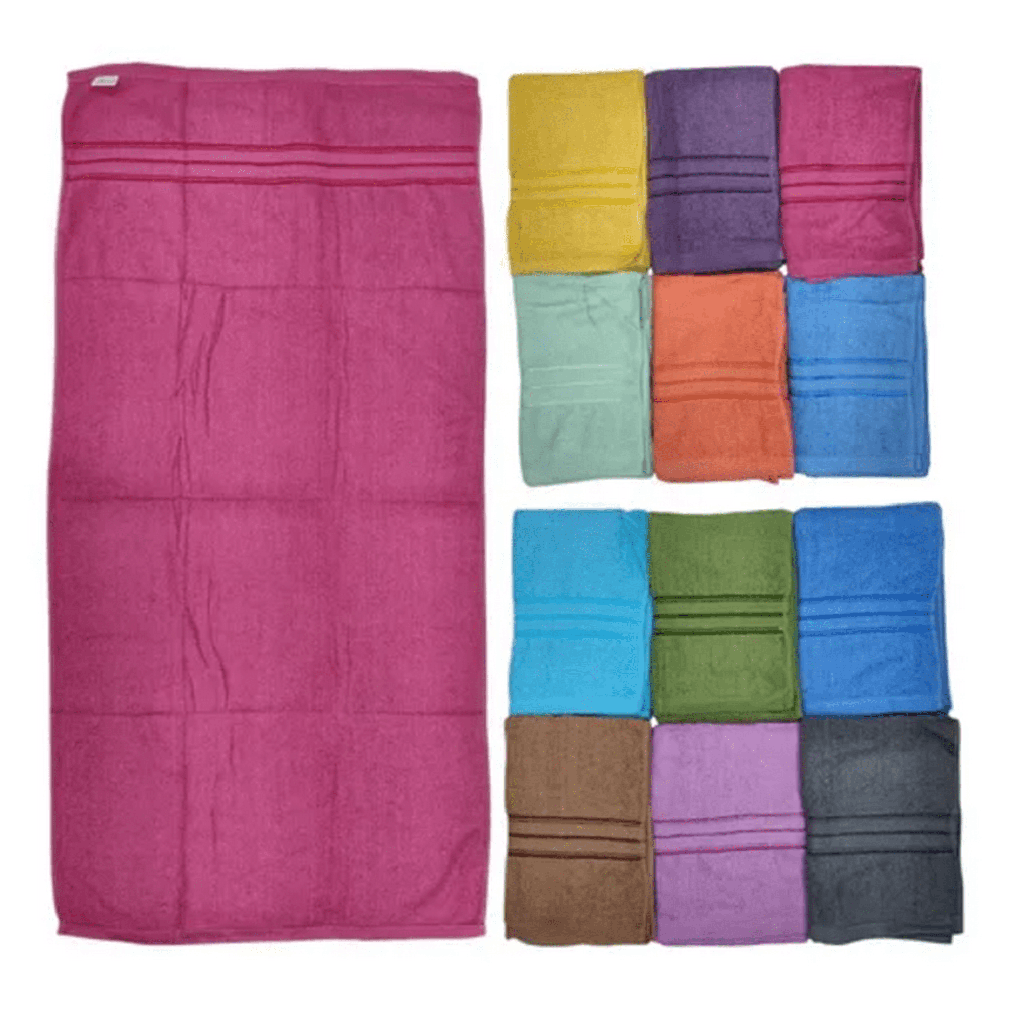 Genérico - Pack 6 Toallas De Cabello Algodón 100x50 Cm Mundo Toallas