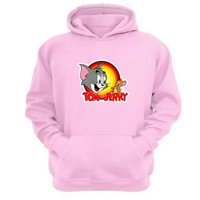 Genérico - Polerón Canguro Tom Y Jerry Rosa Talla Xs Unisex