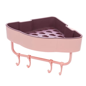 Magideal - Estante De Esquina Autoadhesivo Organizador De Carrito De De Baño Para Cocina Inodoro Estantes De Esquina De Baño Organizador De Carrito De Rosado