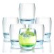 thumbnail image 1 of Juego de 6 vasos de plástico Kim Chou de 230 ml (azul claro), 1 of 7