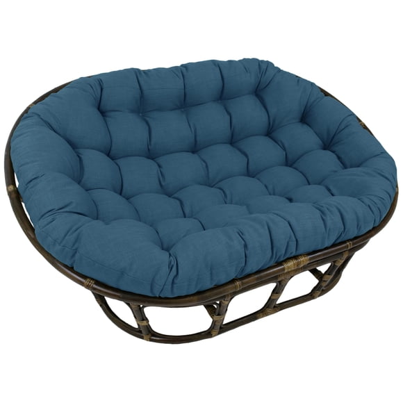 Cojín Papasan doble para exteriores, agujas brillantes, color azul marino