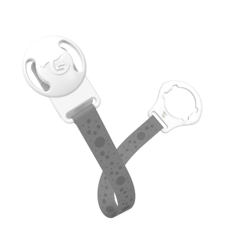 Twistshake - Clip Porta Chupete Gris